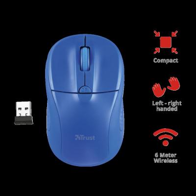 TRUST 20786 Primo 1600DPI Kablosuz  Mavi Mouse