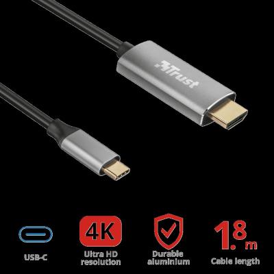 TRUST 23332 CALYX USB-C to HDMI Kablo