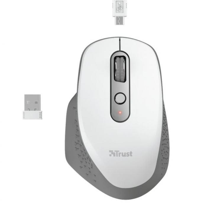 TRUST 24035 Ozaa Rechargeable Wireless Mouse - white