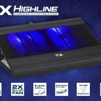 TX TXACNBHL 2x12cm Mavi LED Fanlı Alüminyum Notebook Soğutucu