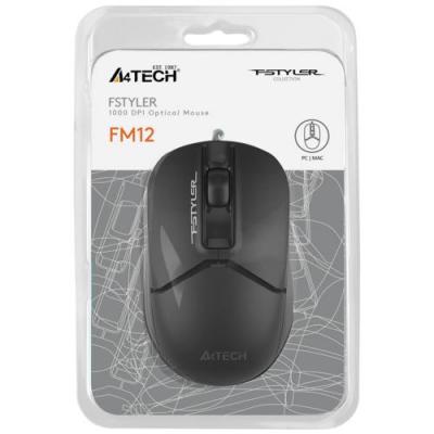 A4 Tech FM12 Mouse USB Siyah 1200DPI