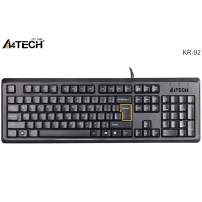 A4 Tech KR-92 Q USB Klavye MM Siyah