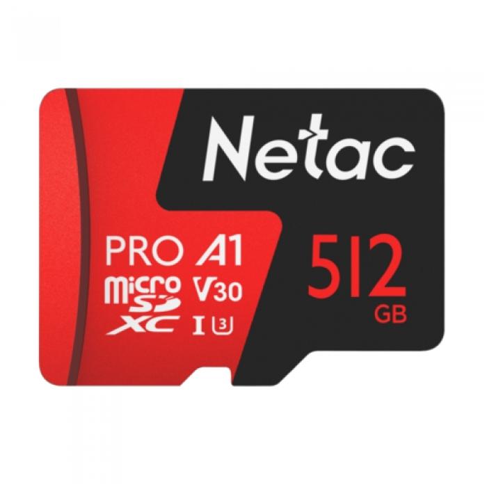 Netac 512G MicroSDXC V30/A1/C10 NT02P500PRO-512G-R
