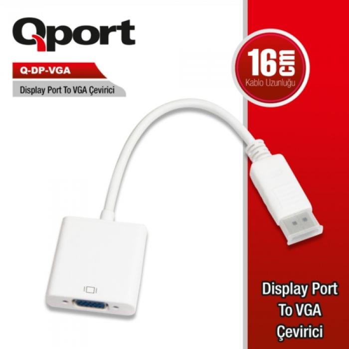 Qport Q-DP-VGA DP to VGA Çevirici