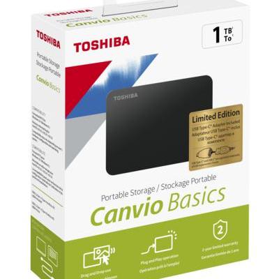 Toshiba 2.51TB USB 3.2+Type-c Canvio HDTB410EK3AB