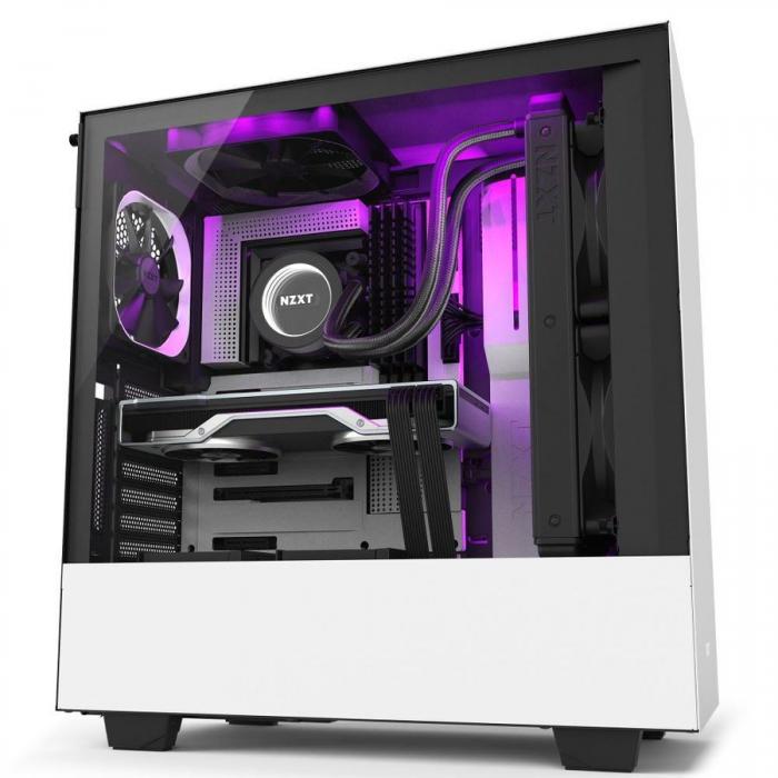 NZXT CA-H510I-W1 H510i Compact Mid Tower White/Black Chassis with Smart Device 2? 2x
