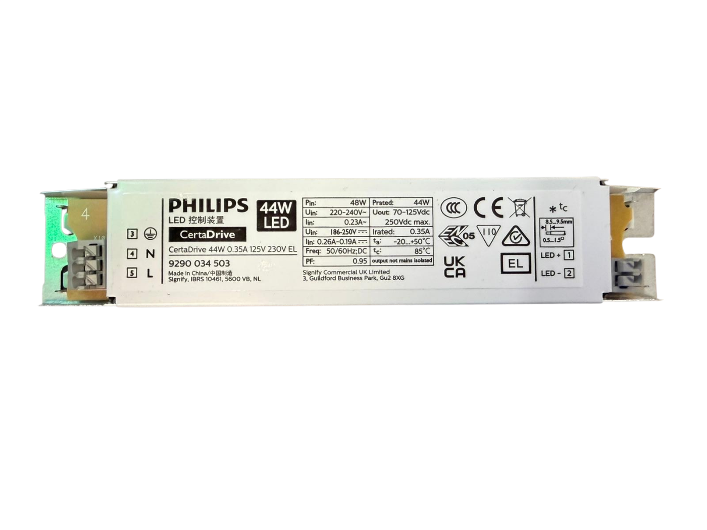 Philips CertaDrive 44W LED Sürücü 0.35A Sabit Akım LED Trafo 70-125V DC