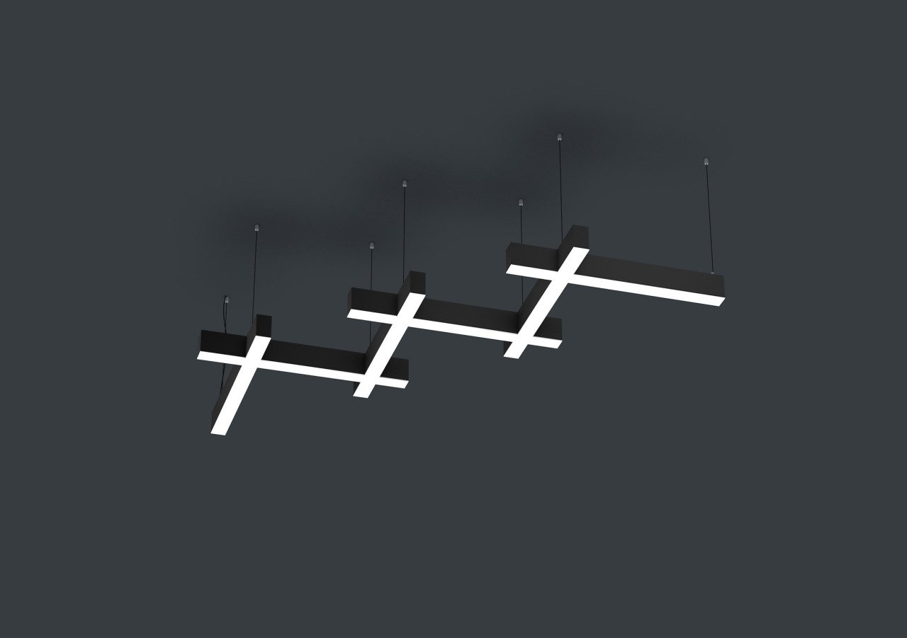 Üçlü Linear Takım Aydınlatma Modern Led Avize Lineer Armatür