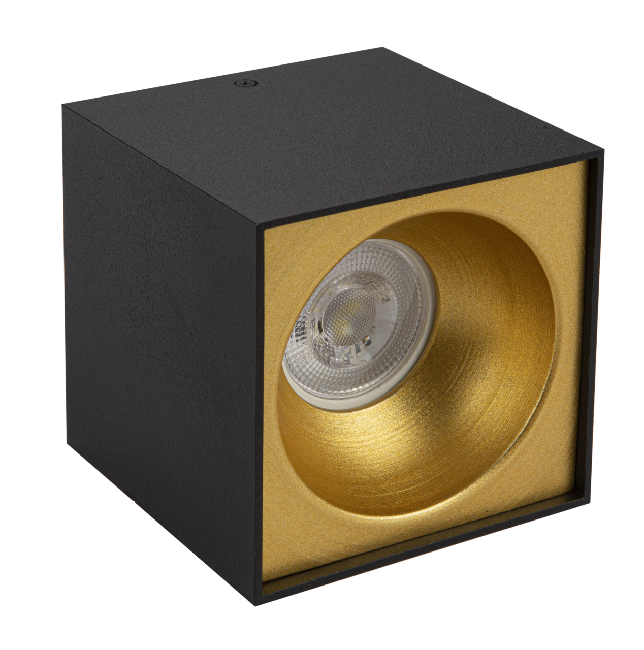 Sıva Üstü Kare Led Spot Armatür 10x10 Cm Siyah - Altın