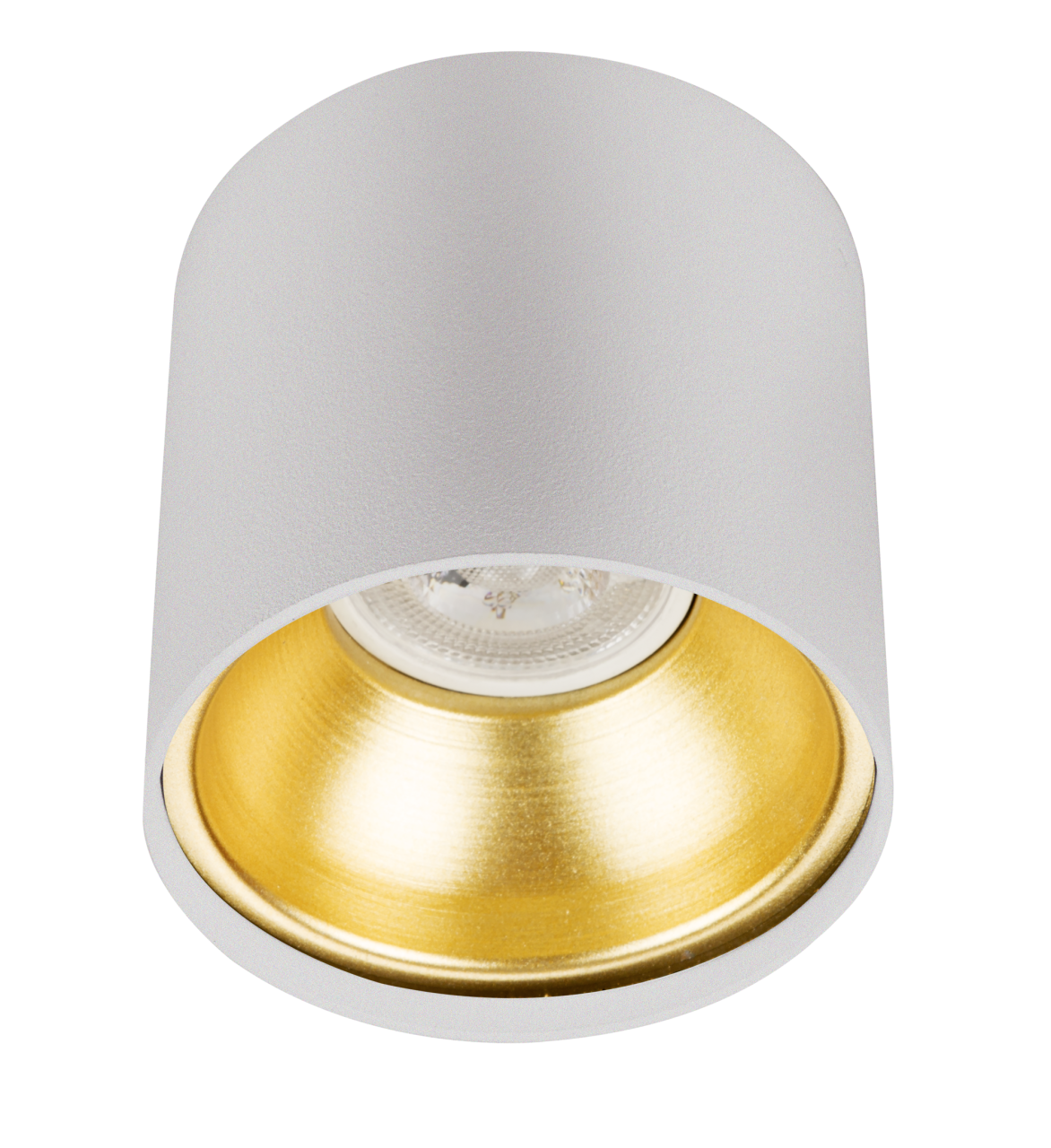 Sıva Üstü Silindir Led Spot Armatür 10x10 Cm Beyaz - Altın