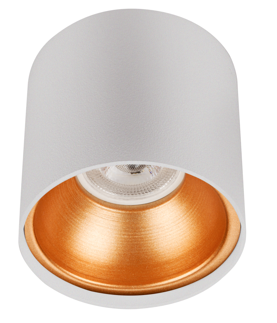 Sıva Üstü Silindir Led Spot Armatür 10x10 Cm Beyaz - Bakır