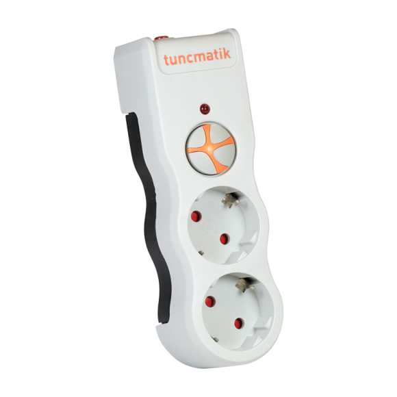 Tunçmatik İkili Akım Korumalı Priz 1050 Joule Beyaz TSK19021