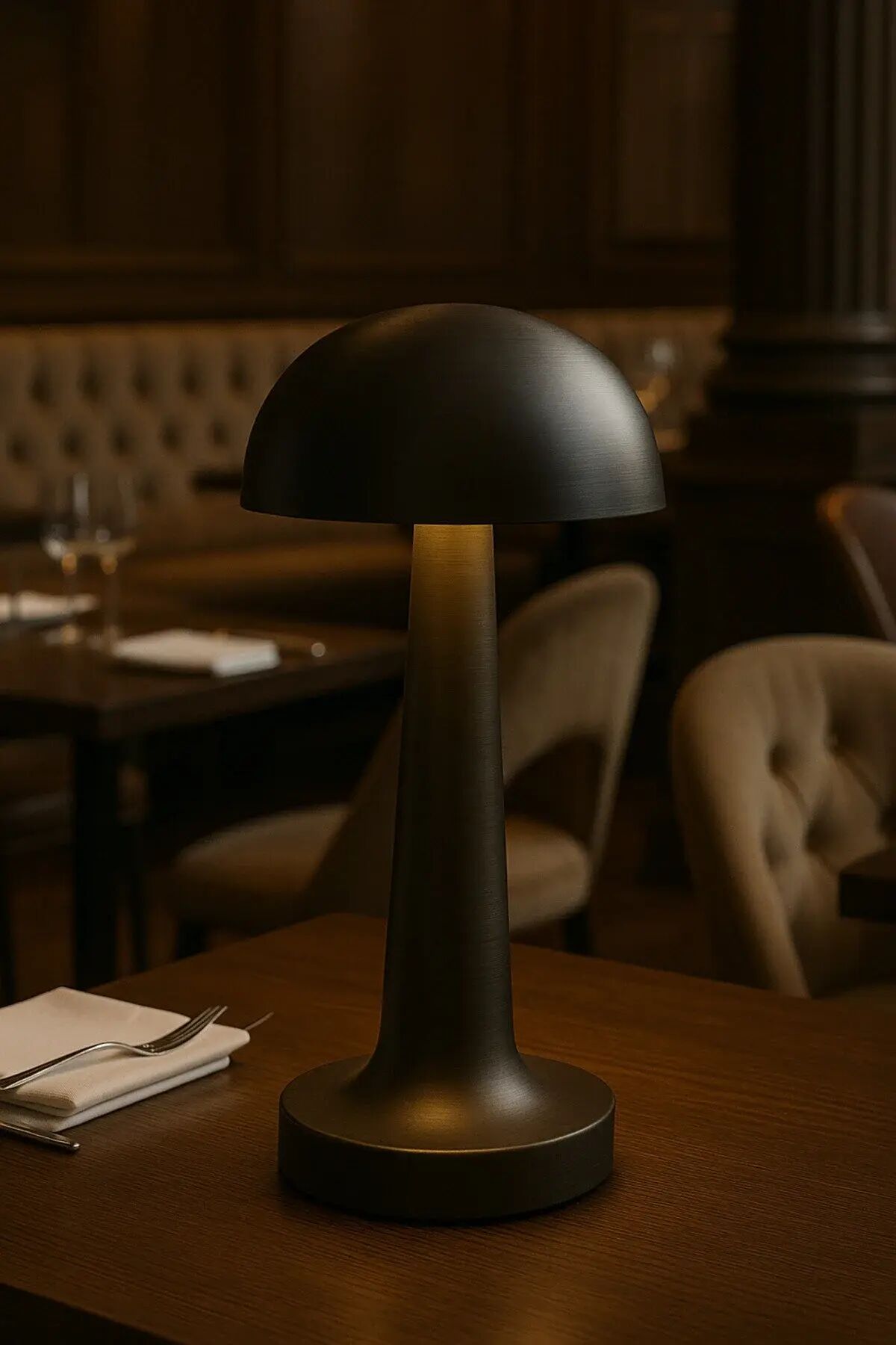 Cata Lizbon Şarjlı Dokunmatik Masa Lambası 3 Renk Yanma Modlu Siyah Renk CT-8428