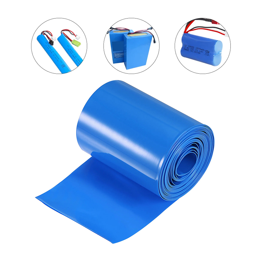1 MT PVC ISI BORUSU MAVİ SHRINK 82 MM 18650 PİL YALITIM ISI BÜZÜLME KABLO KILIFI