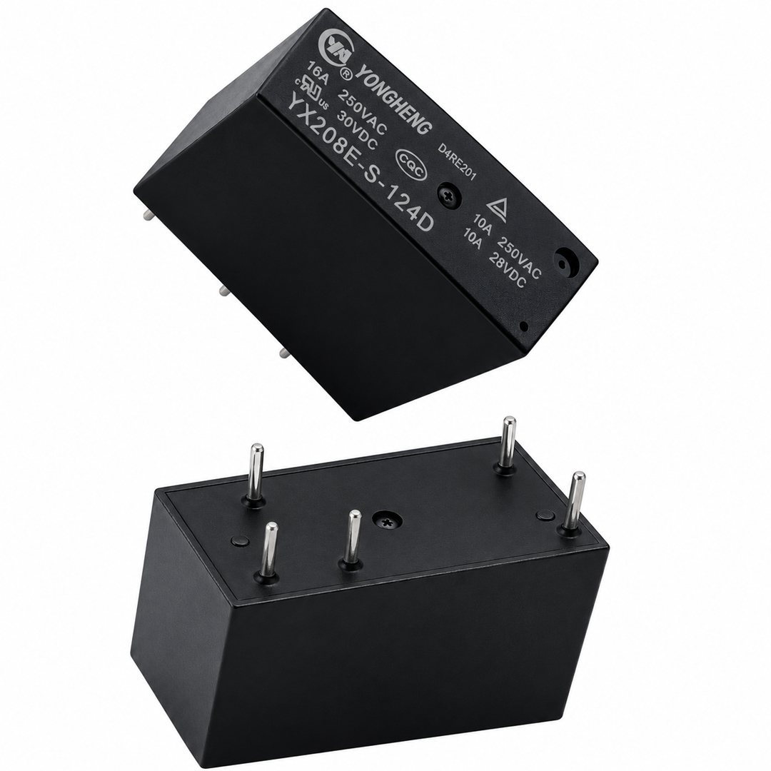 24 VOLT 10 AMPER 5 BACAKLI TEK KONTAK RÖLE YKX208E-S-1-124D