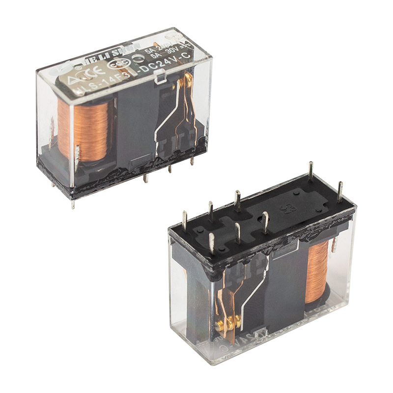 24 VOLT ROLE ÇİFT KONTAK ŞEFFAF 8 BACAK 5 AMPER HLS14F3L 24V ÇİFT