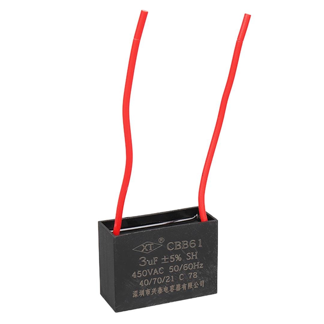 3 UF 450VOLT KABLOLU KARE TİP KUTUPSUZ KONDANSATÖR