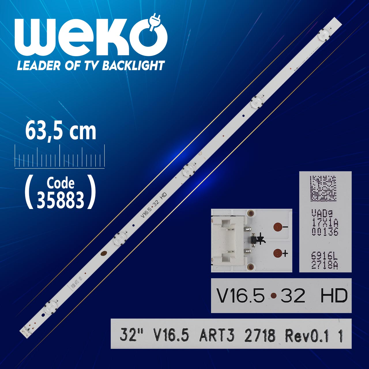 32" V16.5 ART3 2718 REV0.1 1 - 5 LEDLİ 63.5 CM - (WK-1345)