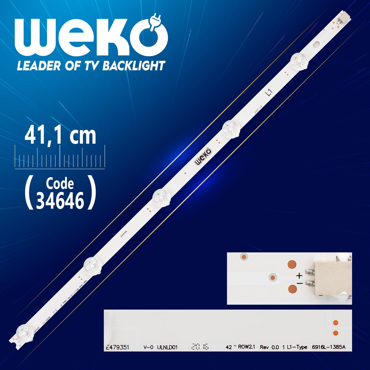 42'' ROW2.1 REV1.0 2 L1-TYPE  41.2 CM 5 LEDLİ - (WK-069)