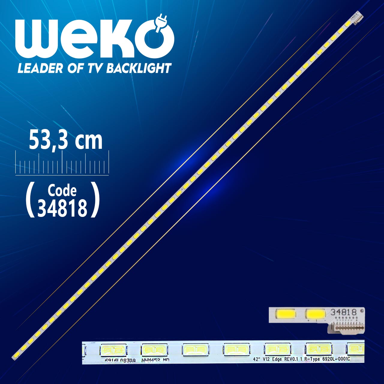 42" V12 EDGE REV0.1 1 R-TYPE 6920L-0001C - 53.3 CM 48 LEDLİ - (WK-204)