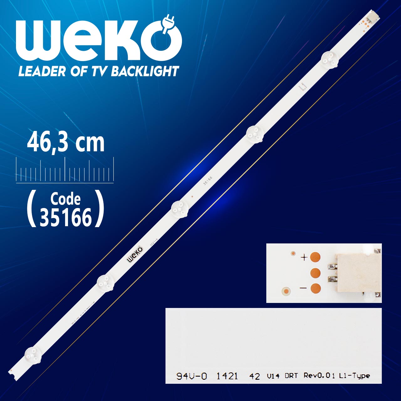 42" V14 DRT REV0.0 1 L1-TYPE - 6916L-1455B - 5 LEDLİ 46.3 CM - (WK-872)