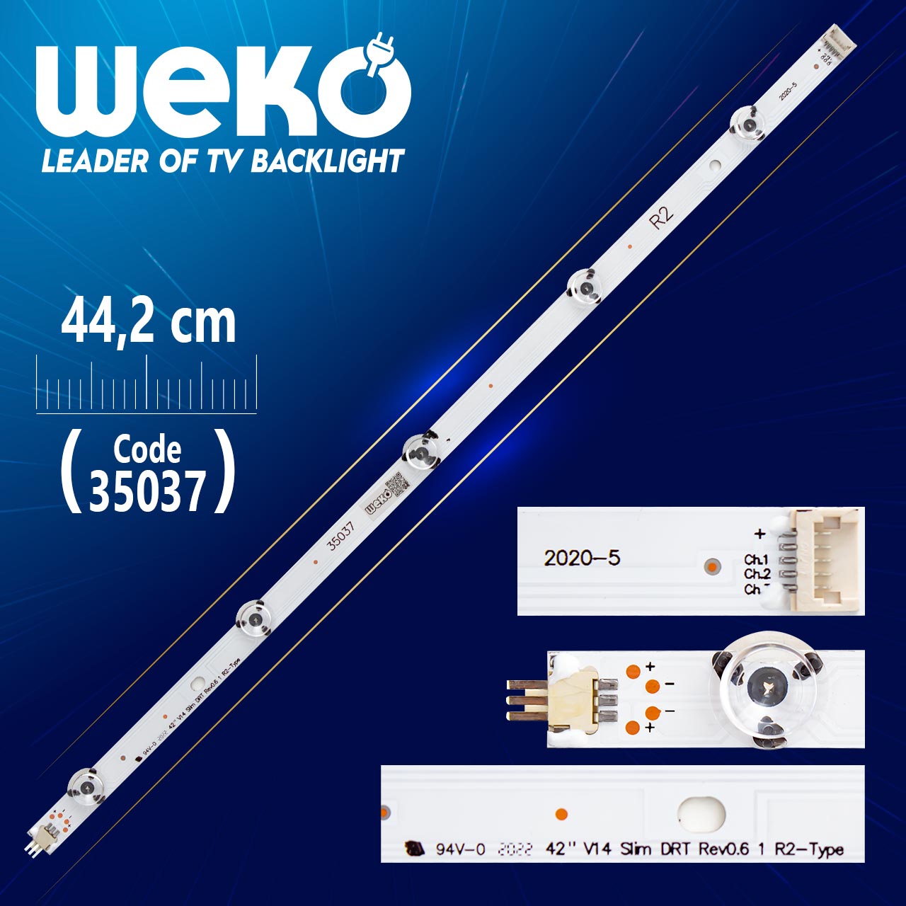 42" V14 SLİM DRT REV0.6 1 R2-TYPE 6916L 1685A / 6916L 1685B - 44.2 CM 5 LEDLİ - (WK-817)
