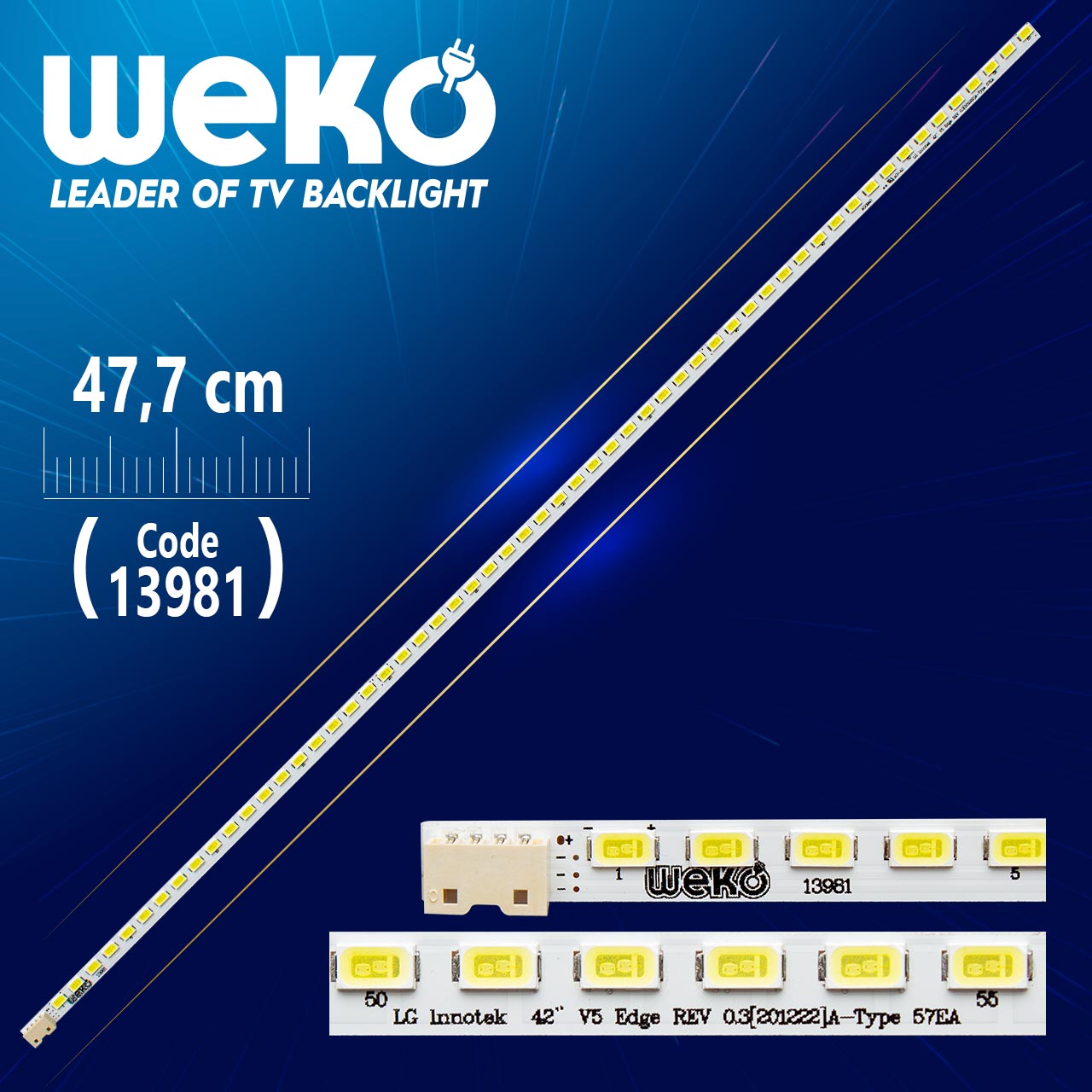 42" V5 EDGE REV4.0 2A-TYPE - 47.7 CM 57 LEDLİ (WK-604)