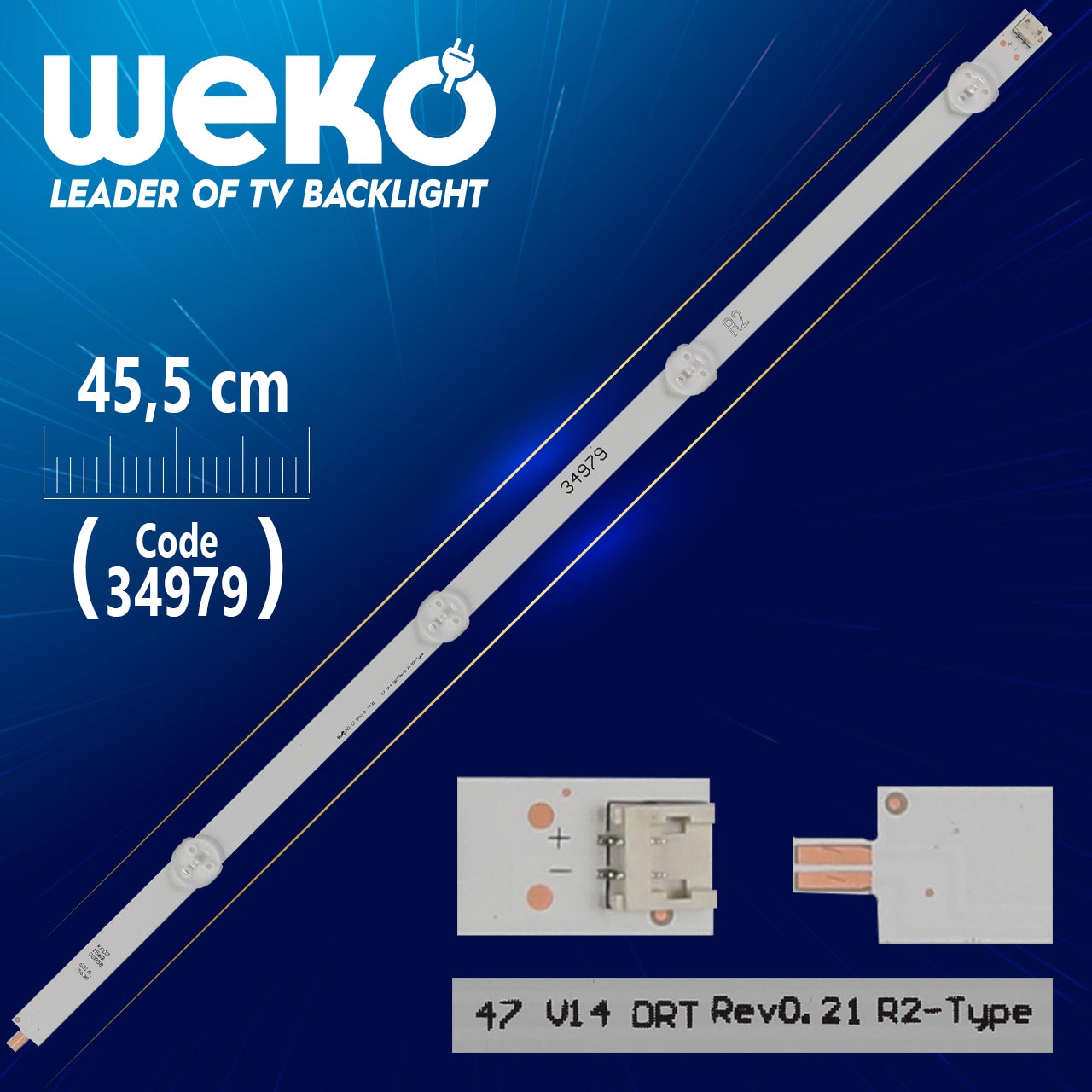 47'' V14 DRT REV0.2 1 R2-TYPE - 45.5 CM 4 LEDLİ - (WK-85)