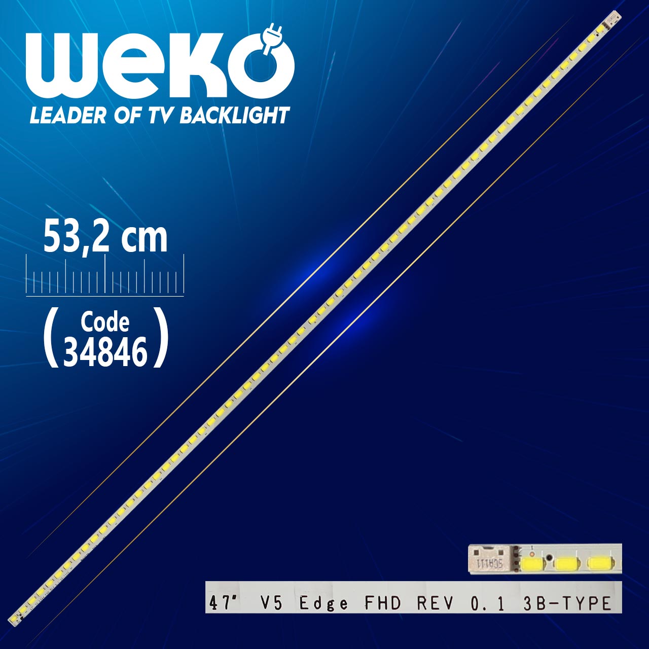 47" V5 EDGE FHD REV 0.1 3B-TYPE - 53.2 CM 66 LEDLİ (WK-716)
