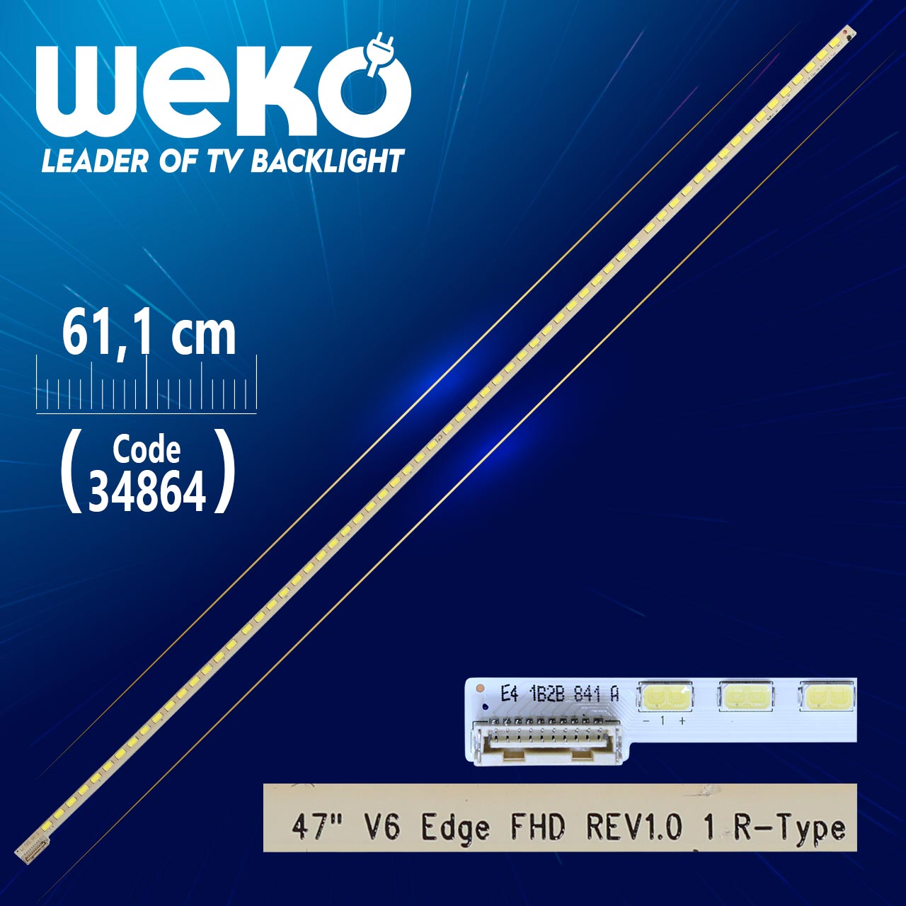 47" V6 EDGE FHD REV1.0 1 R-TYPE - 64 LEDLİ 61.1 CM  - (WK-392)