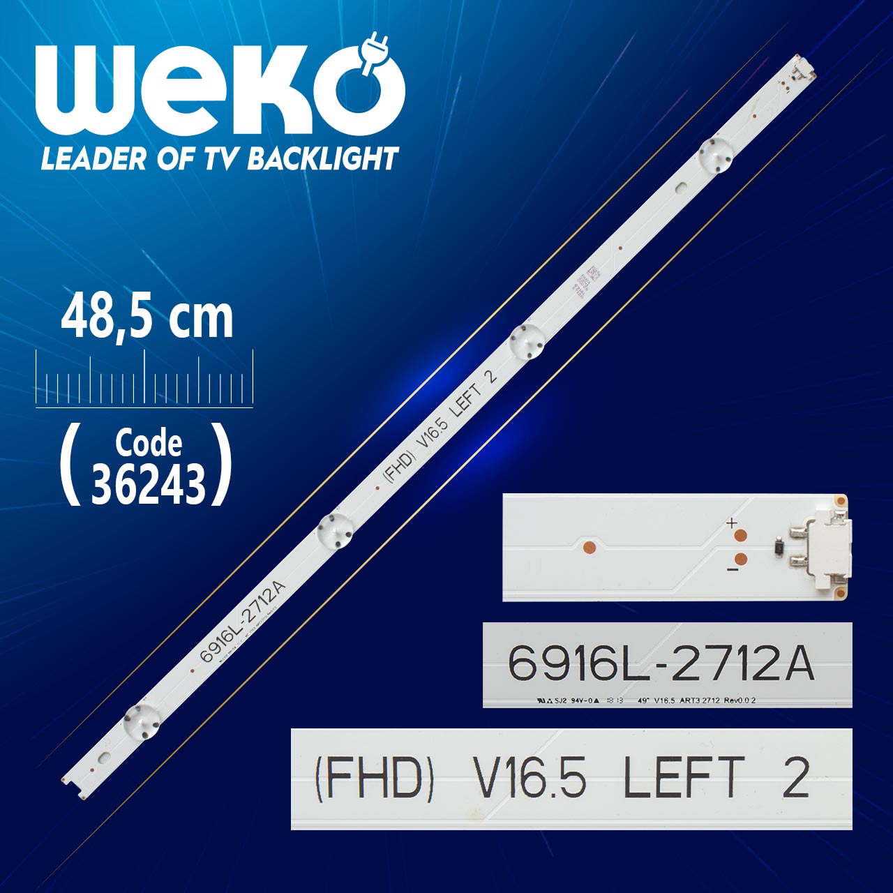 49" V16.5 ART3 2712 REV0.02  6916L-2712 4 LEDLİ 48.5 CM