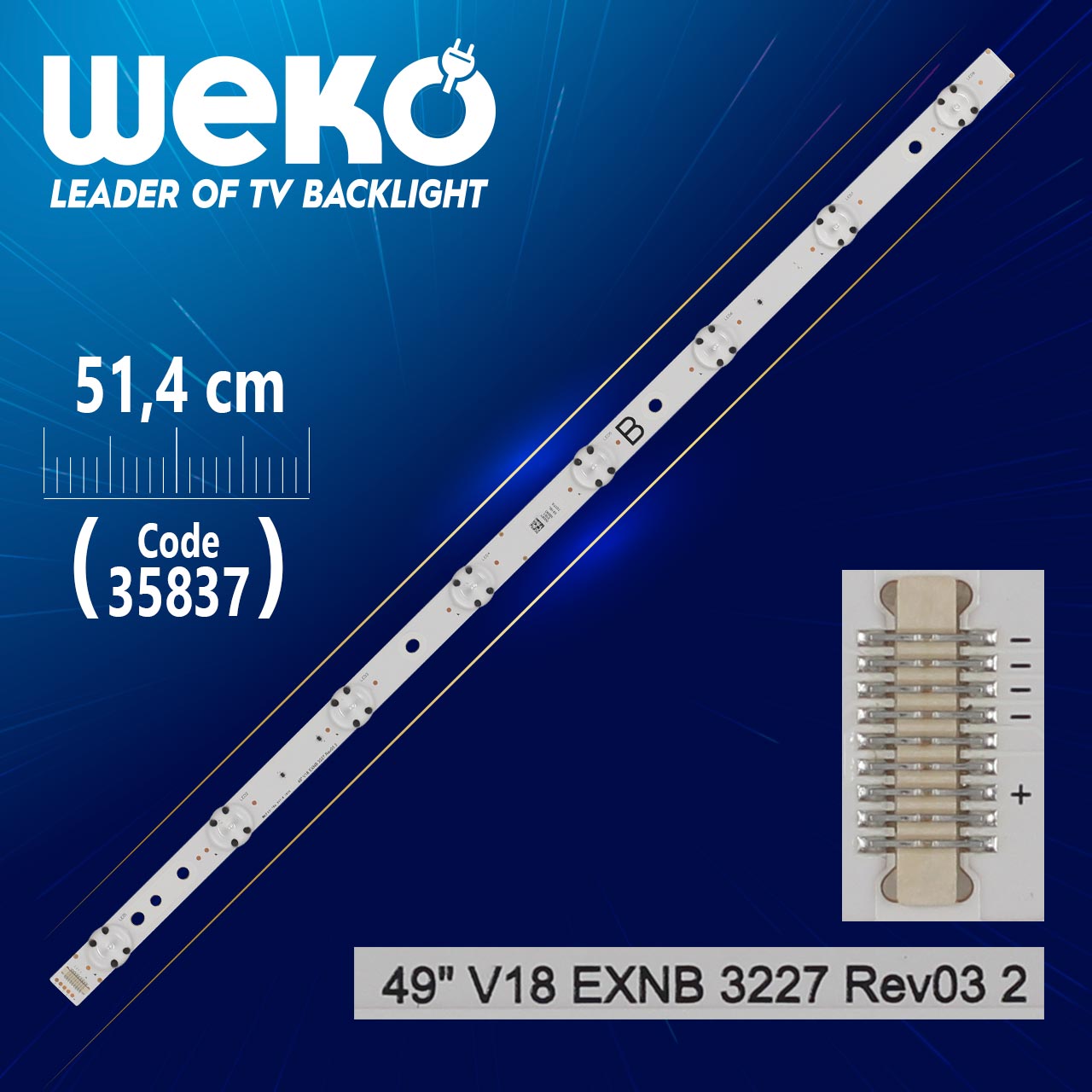 49'' V18 EXNB 3227 REV03 2 -A- 51.4 CM 8 LEDLİ - (WK-1299)