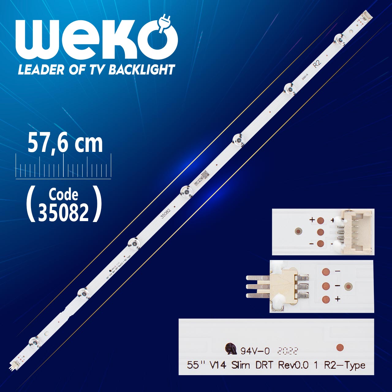 55" V14 SLİM DRT REV0.0 1 R2-TYPE - 6916L 2171A - 57.6 CM 7 LEDLİ - (WK-470)