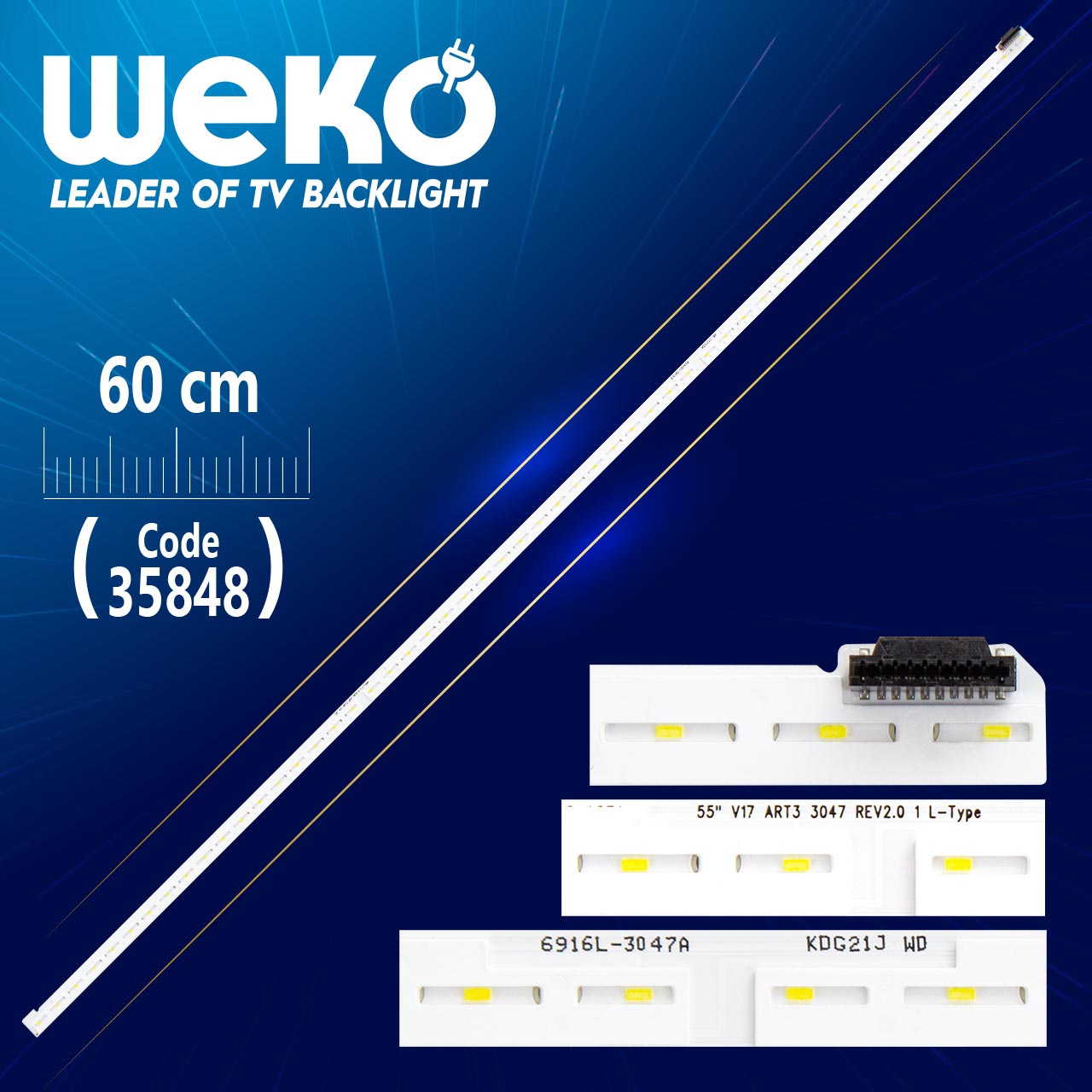 55'' V17 ART3 3047 REV2.0 1 L-TYPE - 60 CM 54 LEDLİ - (WK-1310)