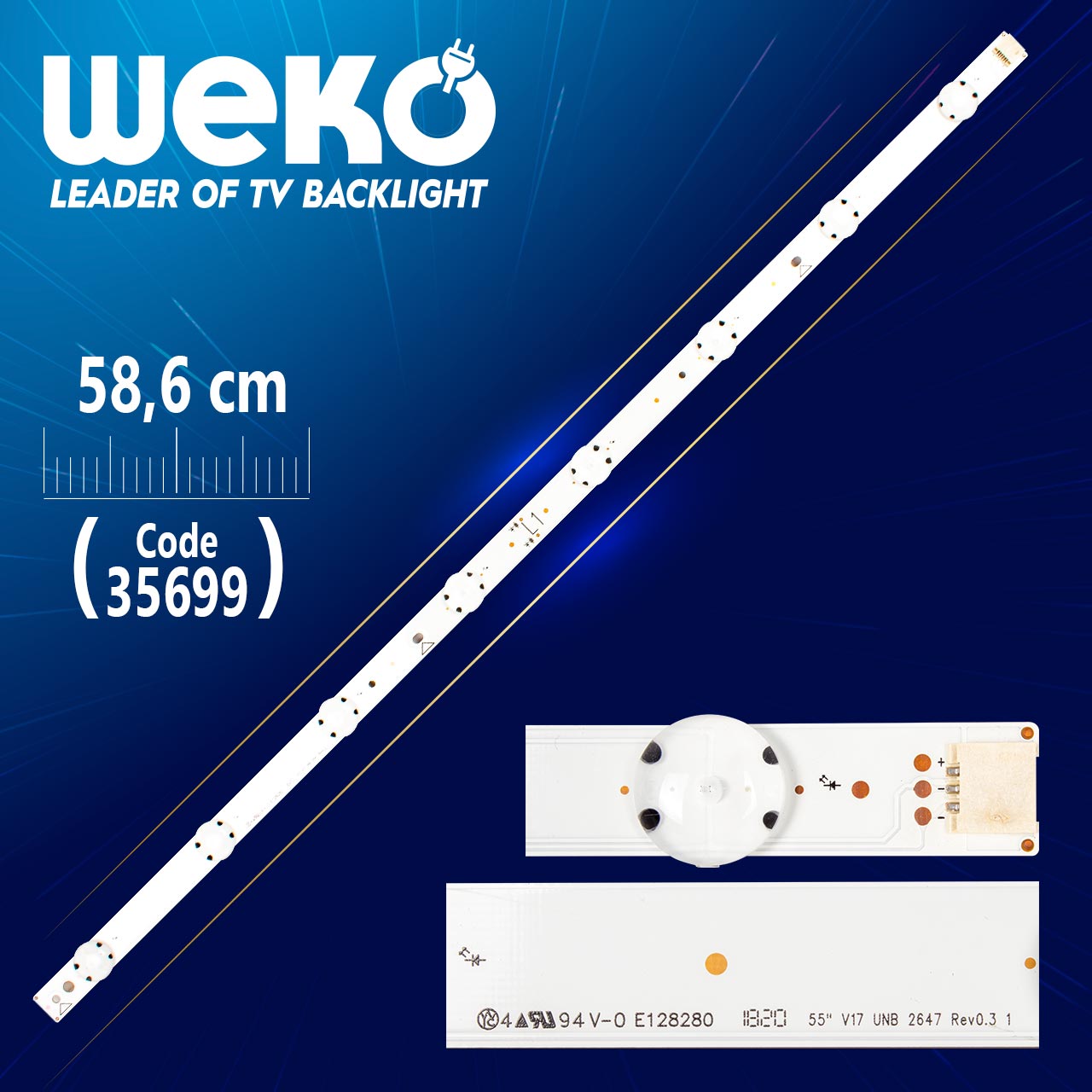 55'' V17 UNB 2647 REV0.3 1 - L1 TYPE - 58.6 CM 8 LEDLİ - (WK-1175)