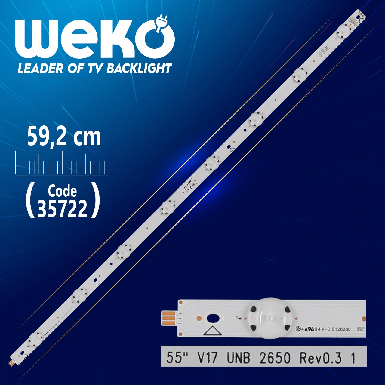 55'' V17 UNB 2650 REV0.3 1 - R2 TYPE - 59.2 CM 8 LEDLİ - (WK-1193)