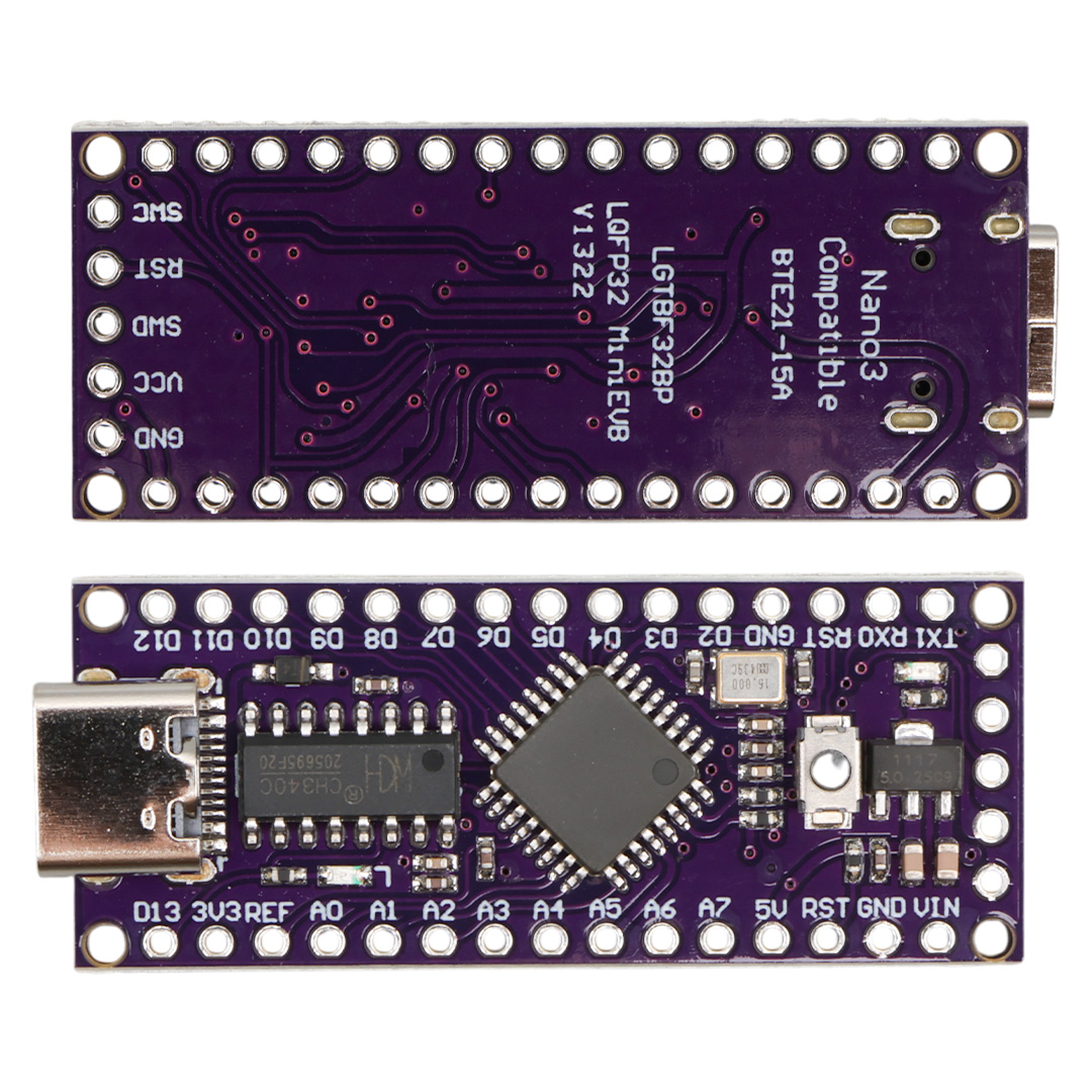ARDUİNO LGT8F328P NANO UYUMLU USB-C GELİŞTİRME KARTI