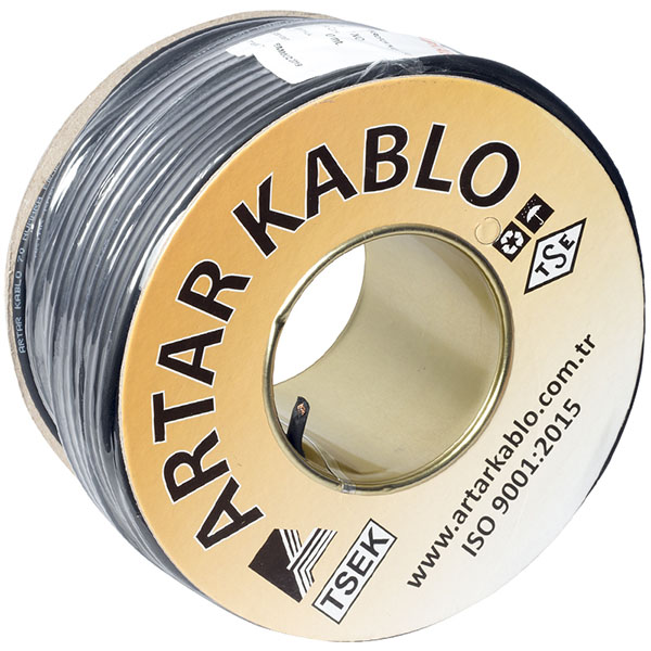 ARTAR  1. KALİTE 100 METRE 70 NO MONO SİYAH MİKROFON KABLOSU