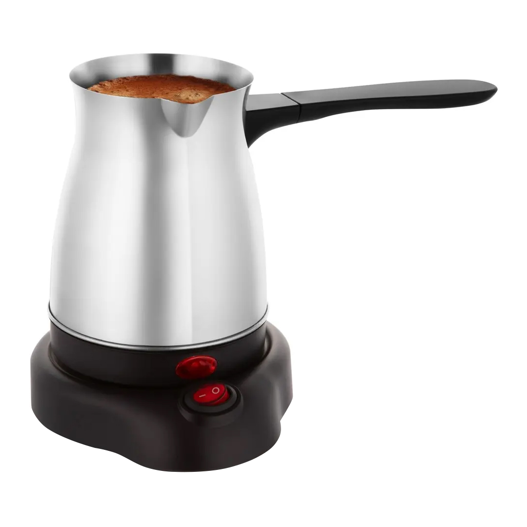 CROWN CRW-7123 / CRW-7104 600W 6 FİNCAN ELEKTRİKLİ TÜRK KAHVE MAKİNESİ PASLANMAZ ÇELİK İNOX CEZVE AC220V 50CM KABLOLU