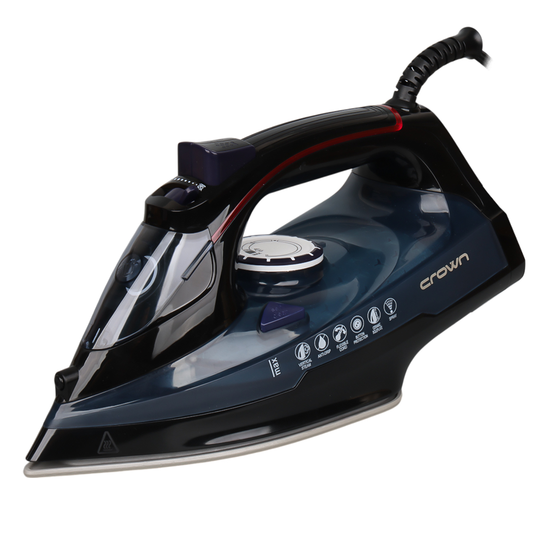 CROWN CRW-7206 2200W SERAMİK TABANLI BUHARLI ÜTÜ MAVİ