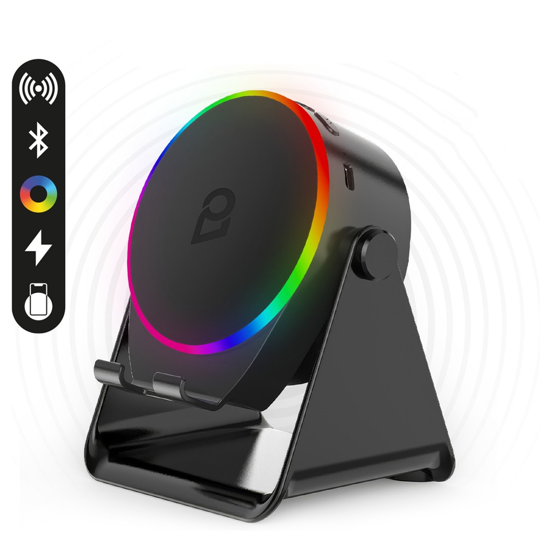 ENKADO EKD-S10 5IN1 WIRELESS INDUCTION  BLUTOOTH 5W 2000 MAH RGB SİYAH SPEAKER