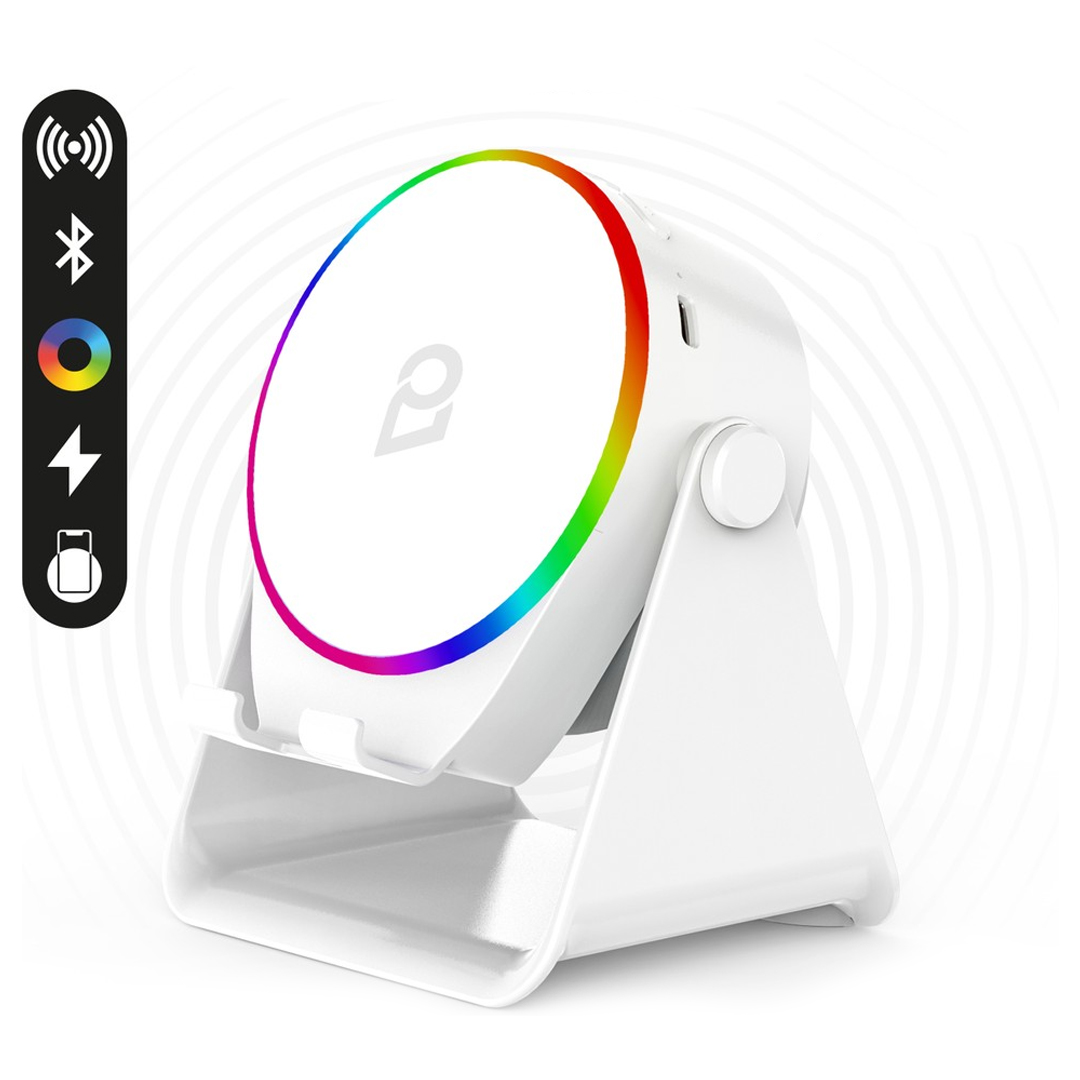 ENKADO EKD-S11 5W İNDÜKSİYONLU BLUETOOTH HOPARLÖR SES YÜKSELTEN 2000MAH RGB IŞIKLI STANDLI SPEAKER