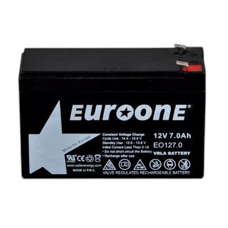 EUROONE EO127.0-TG 12 VOLT - 7 AMPER KALIN KUTUP AKÜ (150 X 65 X 90 MM)