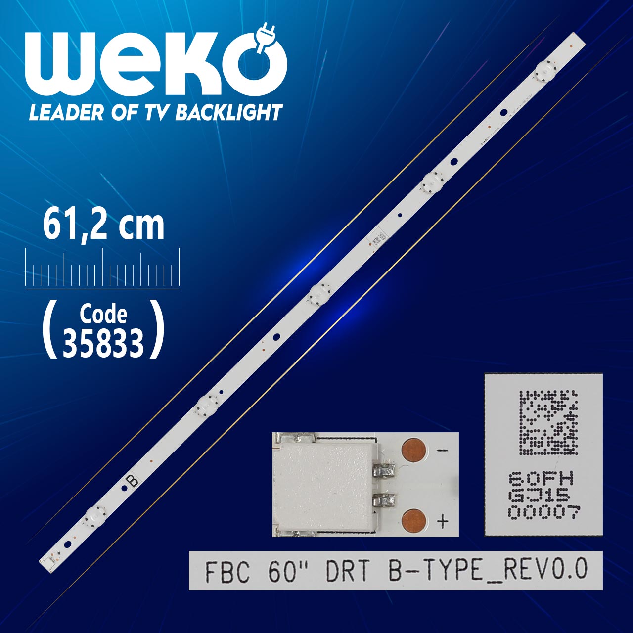 FBC 60'' DRT B-TYPE_REV0.0 - 61.2 CM 5 LEDLİ - (WK-1295)