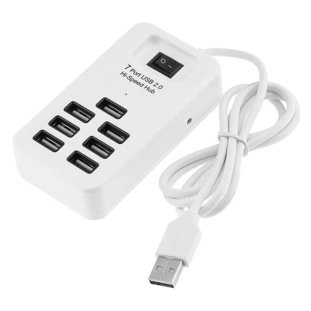 FULLY S-802J 7 PORT USB 2.0  - 1 METRE KABLOLU ANAHTARLI USB HUB ÇOKLAYICI