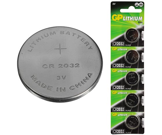 GP CR2032 3 VOLT LİTYUM PARA PİL * GPCR2032-2CPU5 (GPPBL2032188)(5'Lİ PAKET)