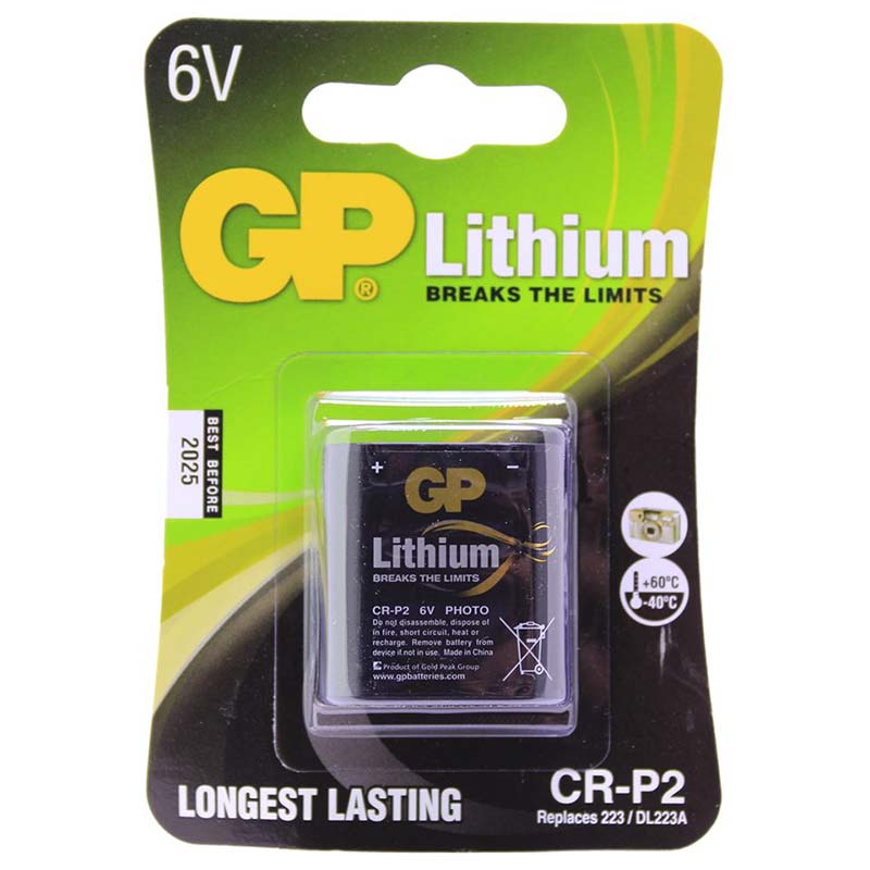 GP CRP2 6 VOLT LİTYUM FOTOĞRAF MAKİNESİ PİLİ ŞARJ EDİLEMEZ