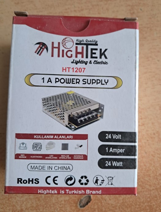 HIGHTEK HT1207 24 VOLT 1 AMPER METAL KASA ADAPTÖR
