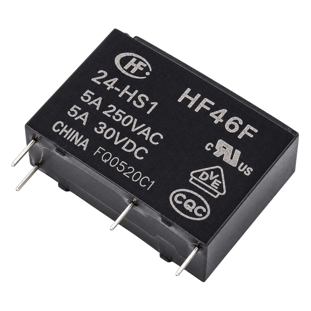 HONGFA HF46F 24-HS1 24V DC 5A MİNİ GÜÇ RÖLESİ (4 PİN PCB TİPİ)