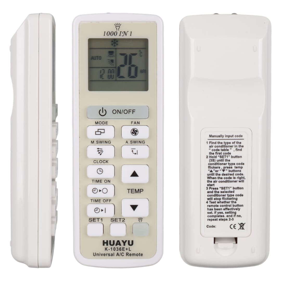 HUAYU KK K-1036E+L UNIVERSAL KLİMA AKILLI KUMANDASI (1000IN1)